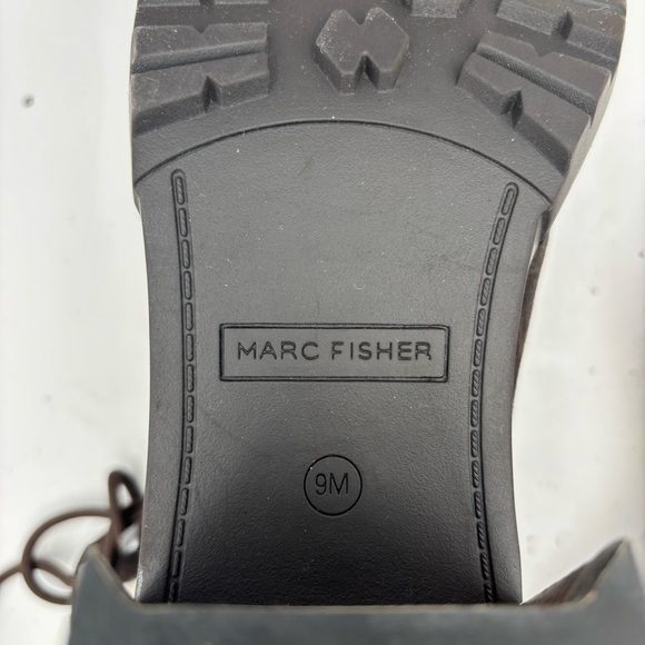 Marc Fisher Lansly Brown Lace-Up Booties Fur Lining Size 9 - Picture 7 of 11